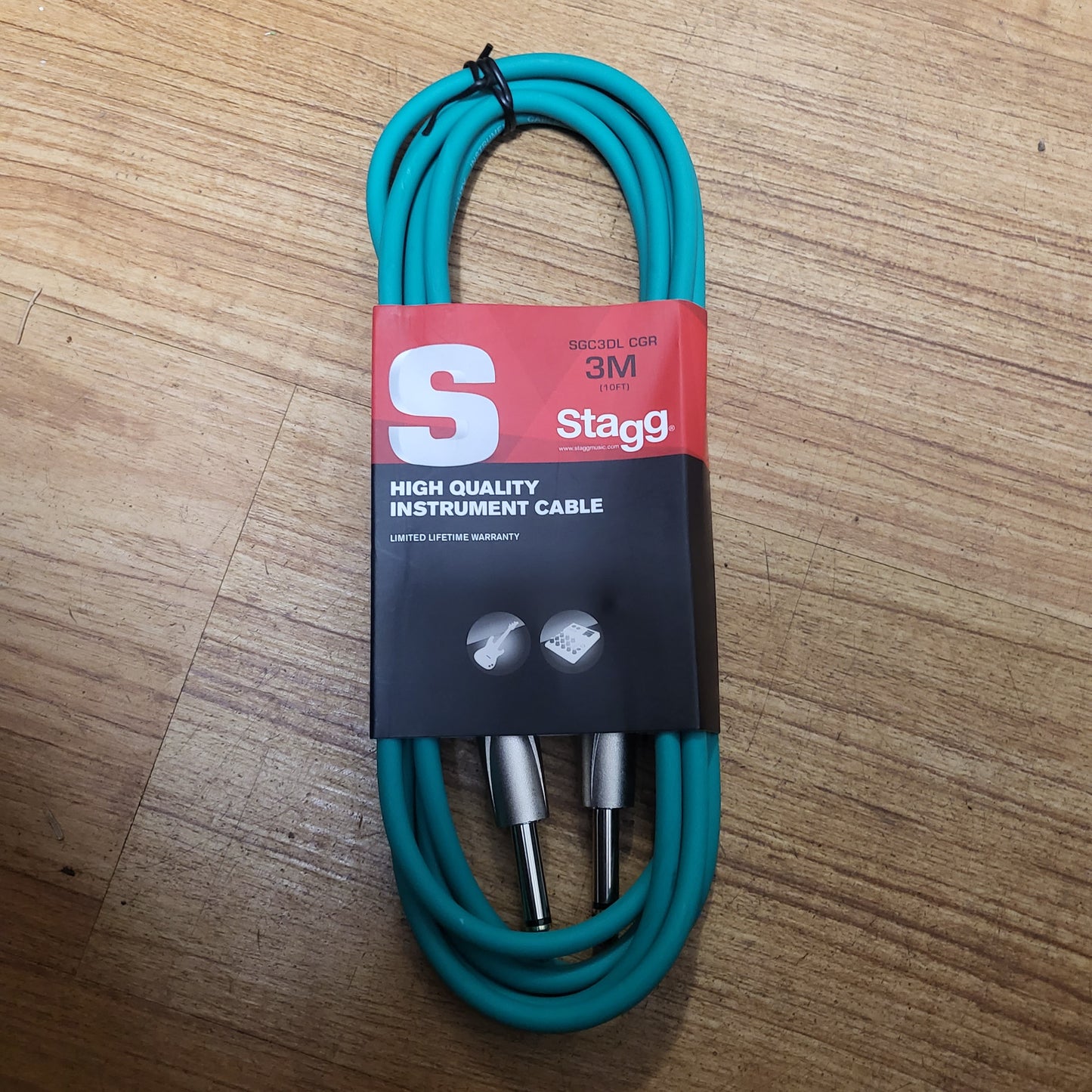 STAGG Instrument cable 3 m (10FT) Green