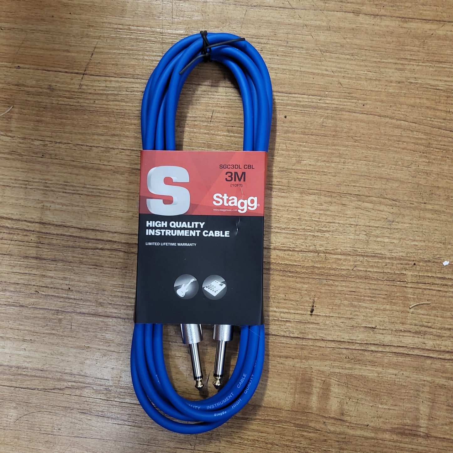 STAGG Instrument cable 3 m (10FT) Blue