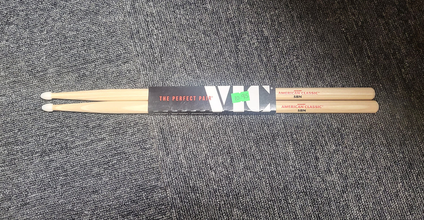 Vic Firth American Classic Hickory 5BN Nylon Tip Drum Sticks