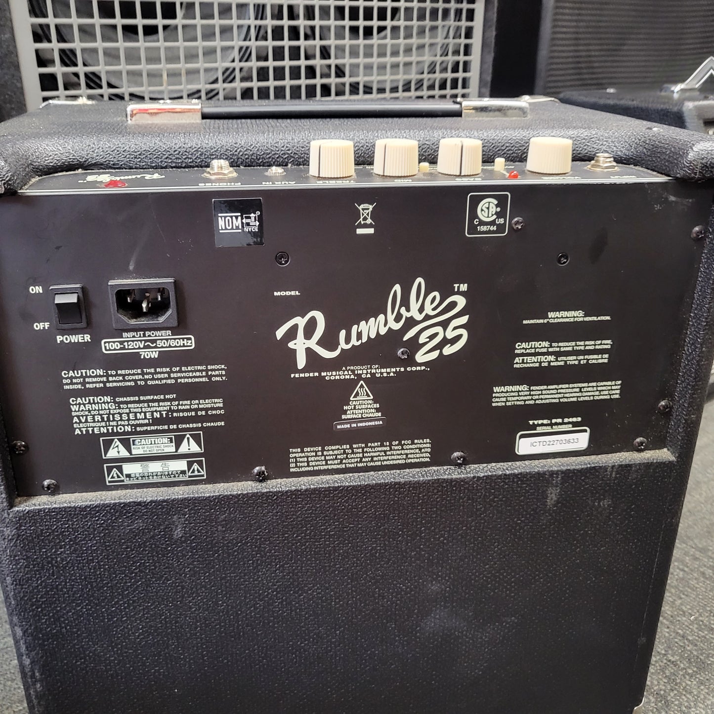 Fender Rumble 25 Bass Amplifier Used