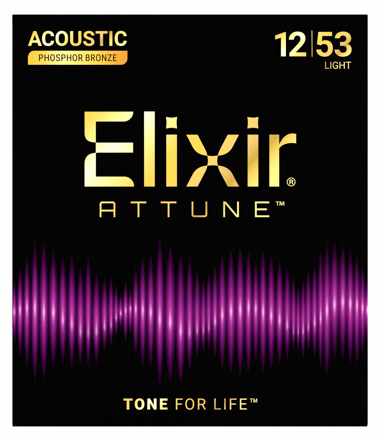 Elixir Attune Acoustic Guitar Strings Phosphor Bronze Light 12|53