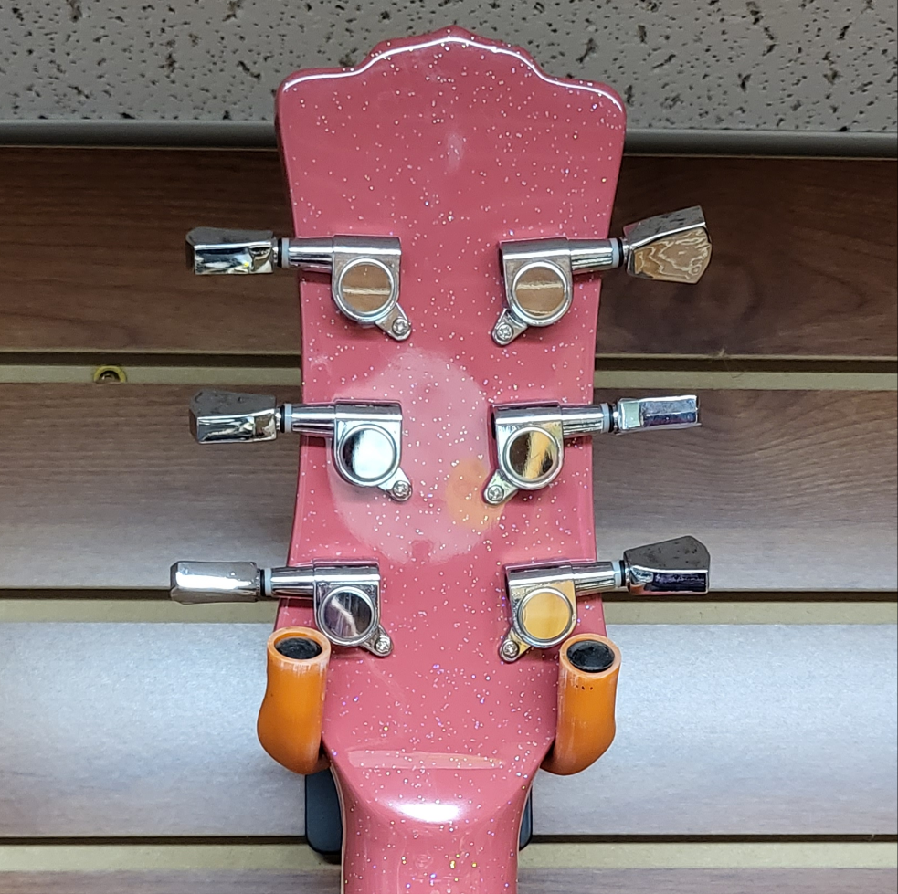 Luna Aurora Borealis 3/4 Size Acoustic Guitar Pink Sparkle