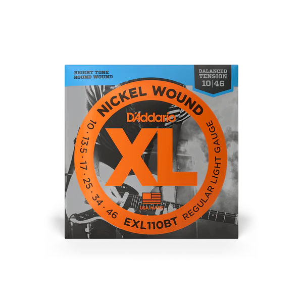 D'Addario XL Nickel Wound Balanced Tension Regular Light Gauge Electric Guitar Strings 10|46