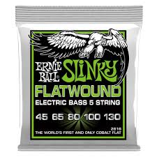 Ernie Ball 2816 Slinky Flatwound Electric Bass 5 String 45-130