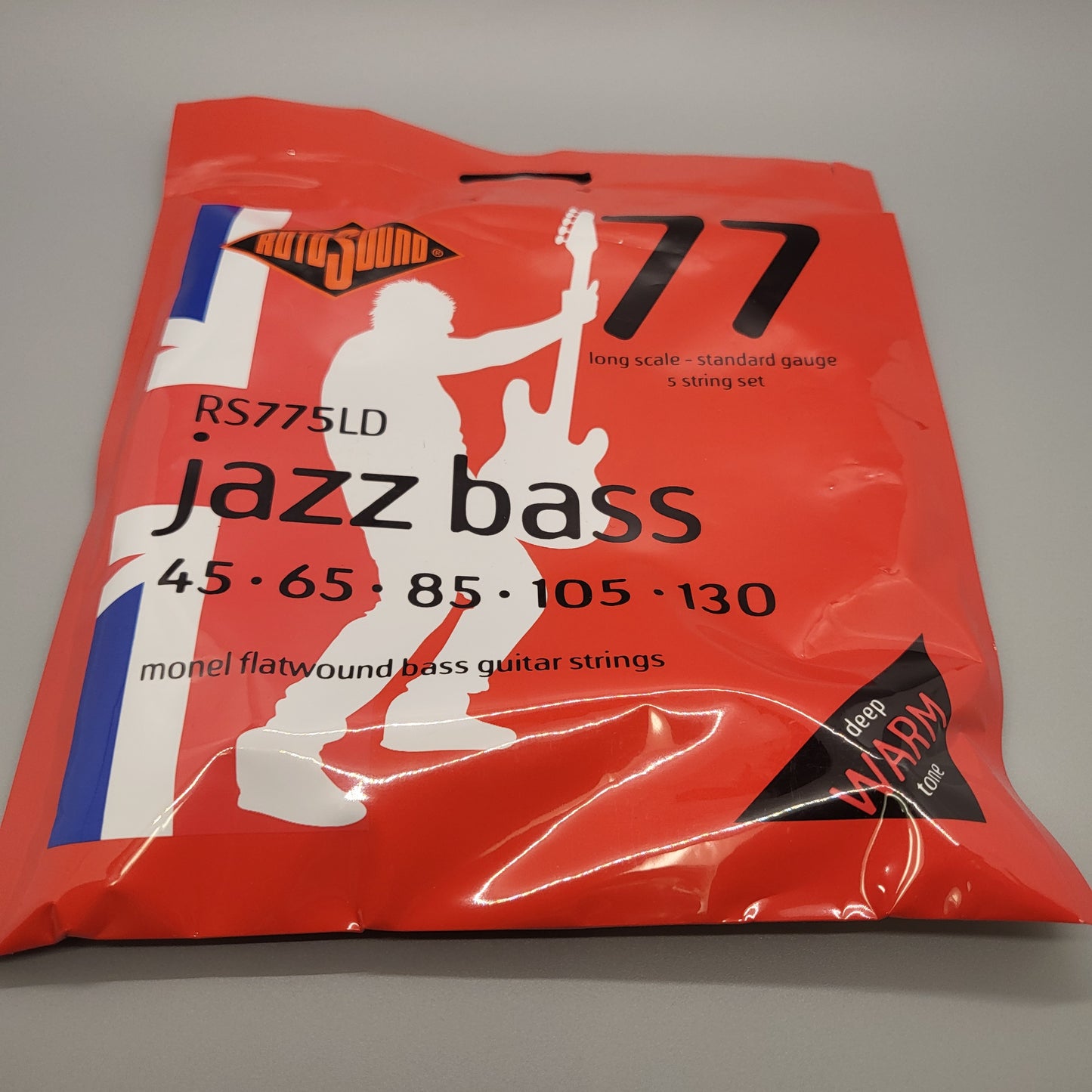 Rotosound RS775LD JazzBass 45-135 Monel Flatwound Bass Guitar Strings - 5 String