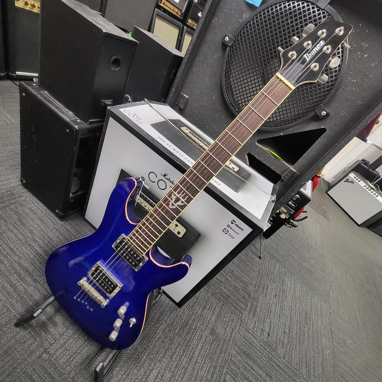 IBANEZ SZ520QM QUILT MAPLE Lapis Blue Burst Electric Guitar