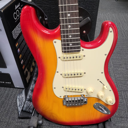 Monoprice Cali DLX Plus Solid Ash Electric Guitar - Cherry Burst