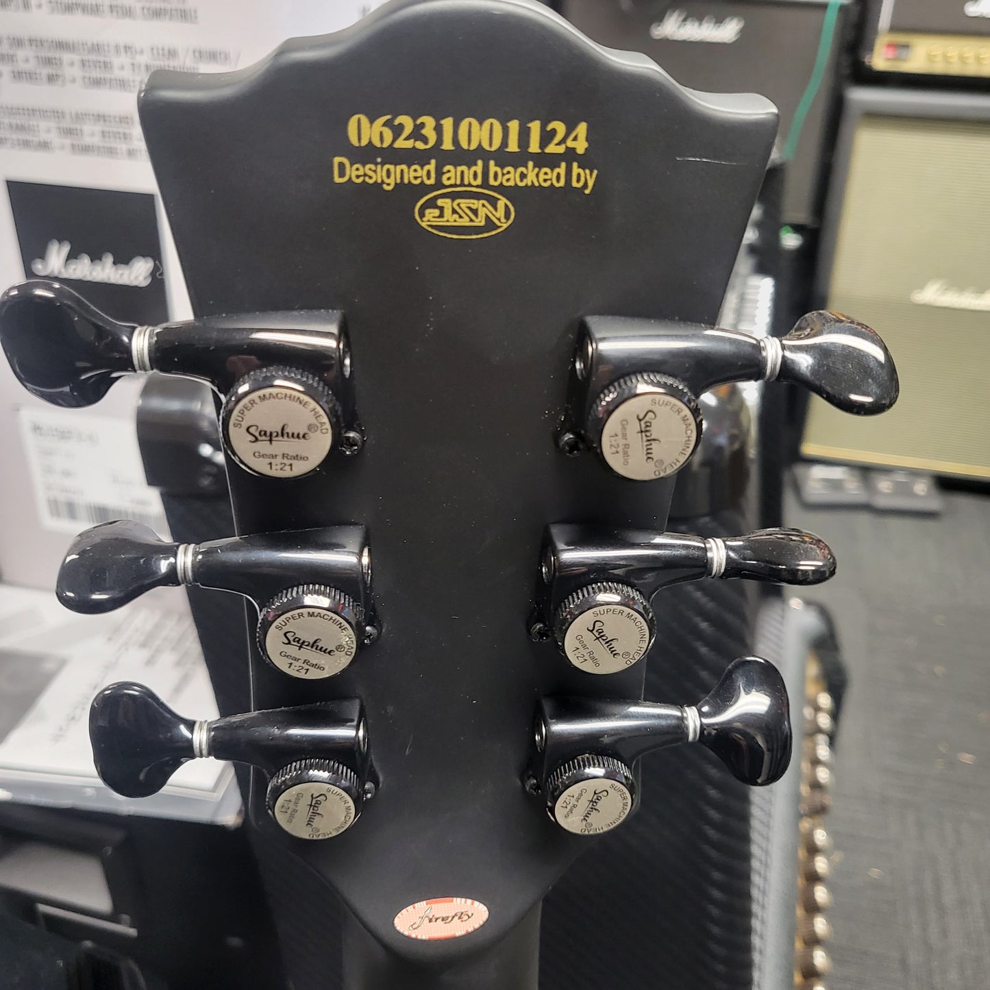 Firefly Single Cut Elite Baritone Electric Guitar Satin Black X1106