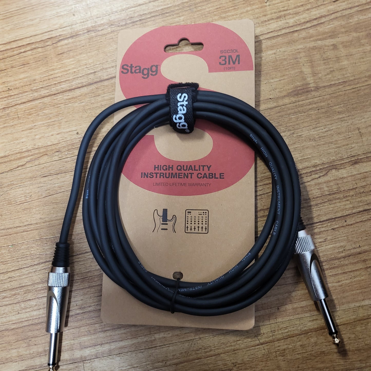 STAGG Instrument cable 3 m (10FT) Black