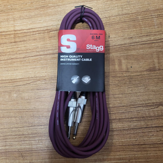 STAGG Instrument cable 6 m (20FT) PURPLE