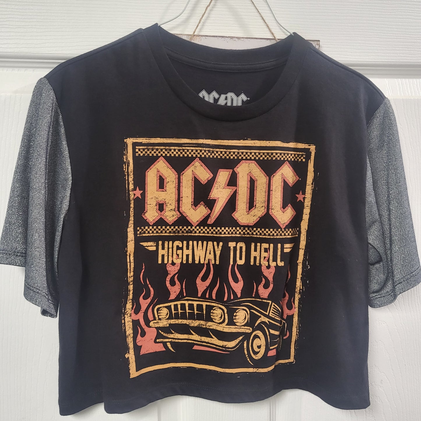 AC/DC Short Sleeve Cut-Off T-Shirt - Large