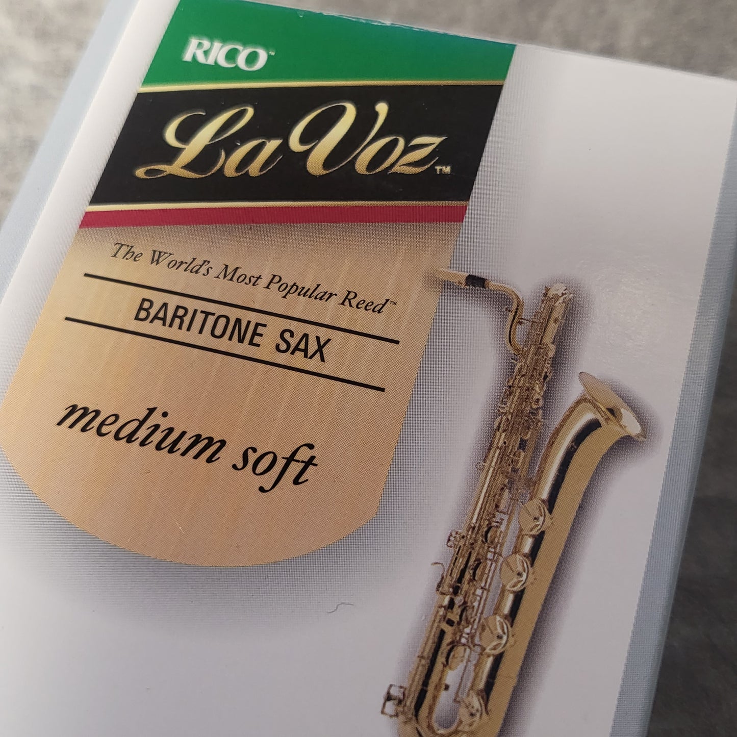 La Voz by Rico Baritone Saxophone Reeds Medium Soft Single