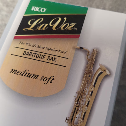 La Voz by Rico Baritone Saxophone Reeds Medium Soft Single