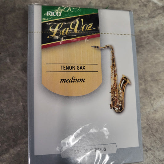 La Voz by Rico Tenor Saxophone Reeds Medium 10 Pack