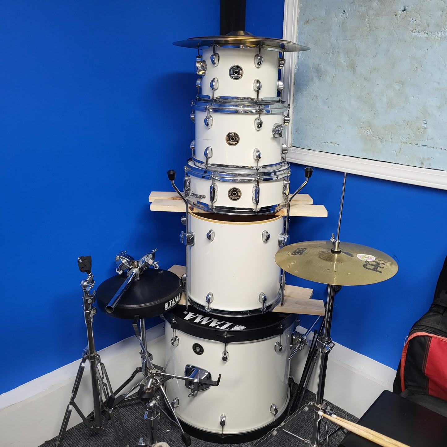 Tama 5 Piece Drum Kit White