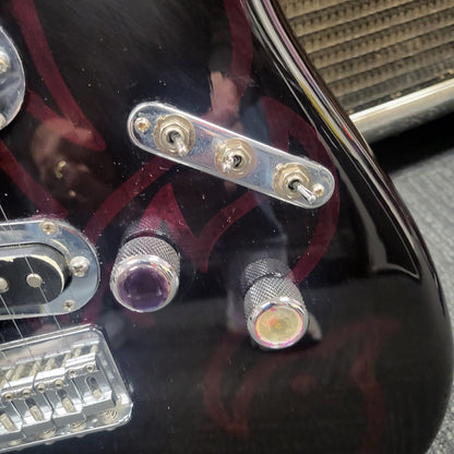 Custom Black and Purple Electric Guitar - Used