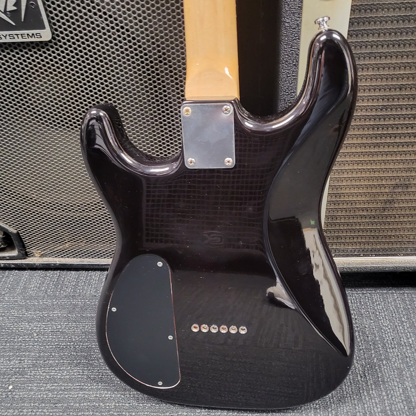 Custom Black and Purple Electric Guitar - Used