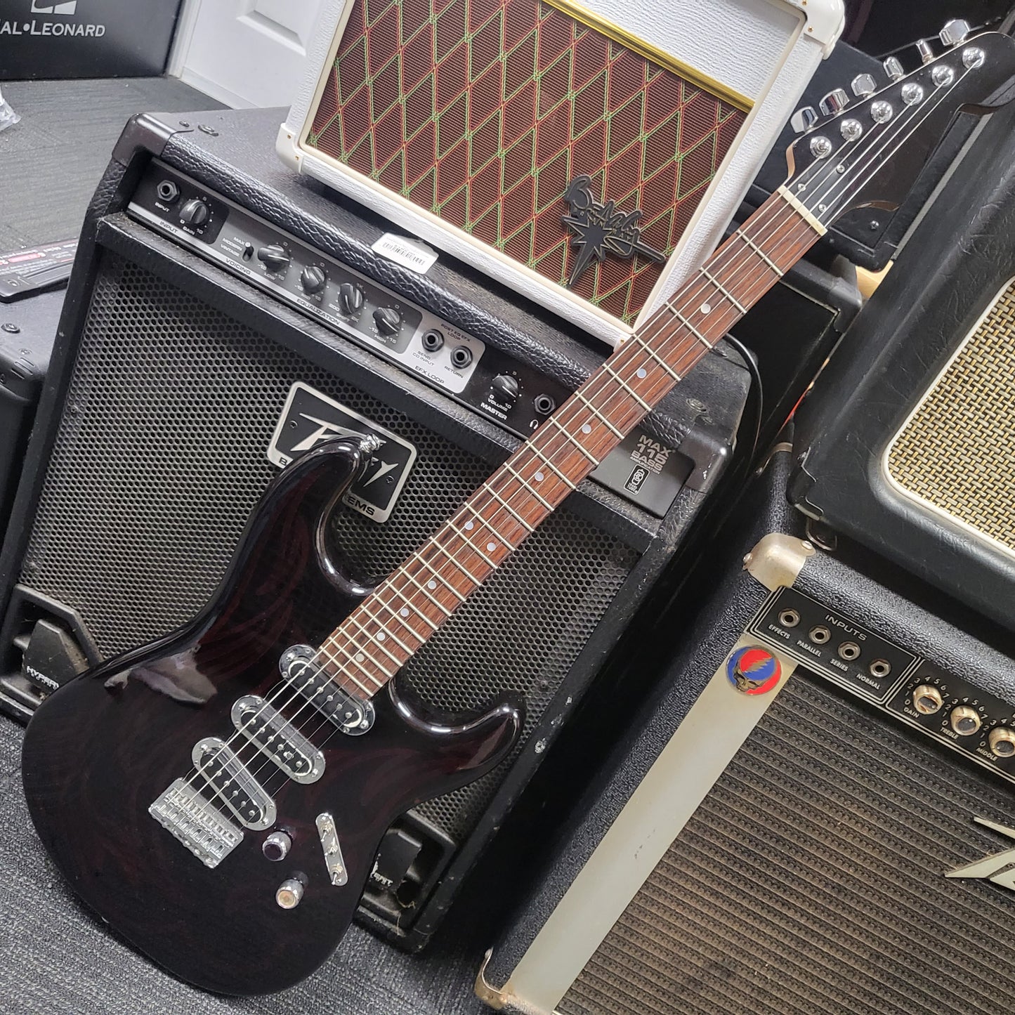 Custom Black and Purple Electric Guitar - Used