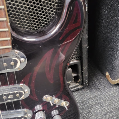 Custom Black and Purple Electric Guitar - Used