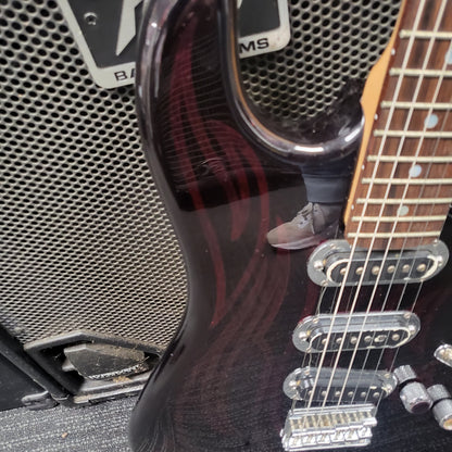 Custom Black and Purple Electric Guitar - Used