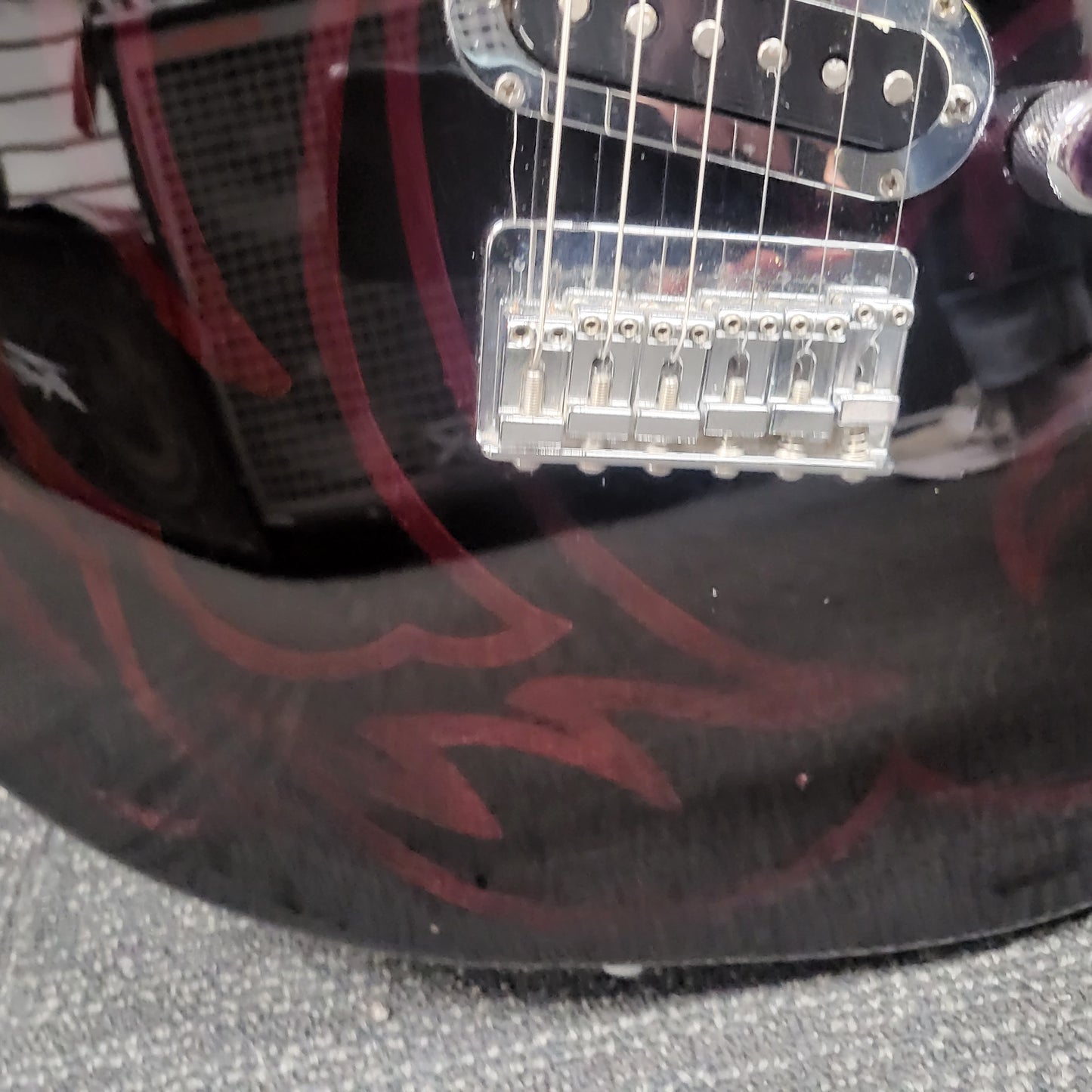 Custom Black and Purple Electric Guitar - Used