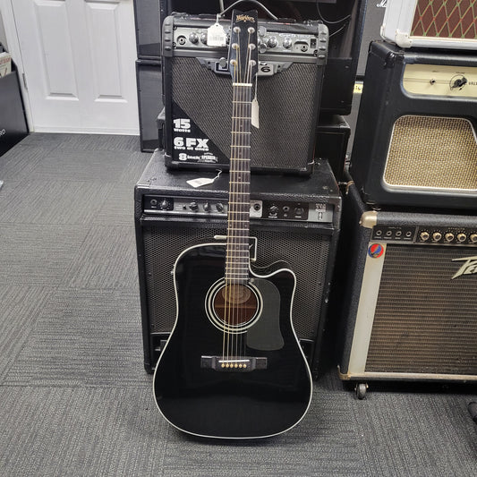 Black Washburn Acoustic Guitar
