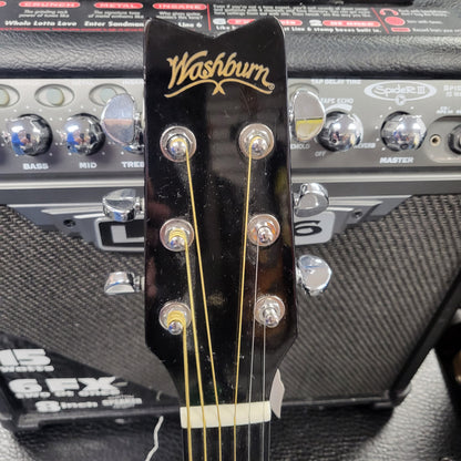 Black Washburn Acoustic Guitar