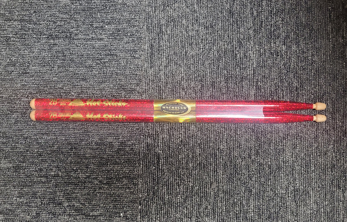Macrolus Hickory Hot Sticks 2B Wood Tip Drum Sticks
