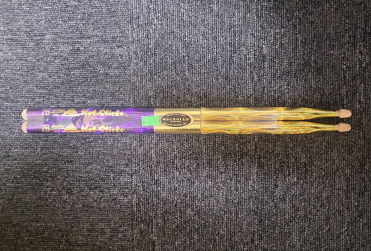 Macrolus Hickory Hot Sticks 2B Wood Tip Drum Sticks