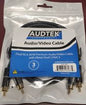 Audtek Dmc3 Premium Dual Rca Audio Cable With Metal Shell 3 Ft