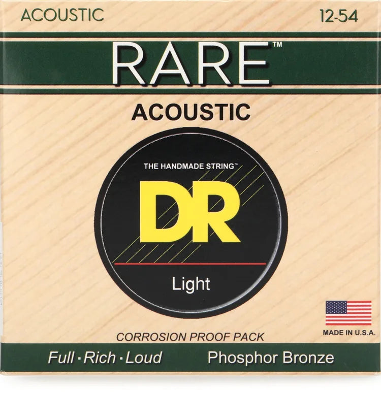 DR Strings RPM-12 Light RARE Phosphor Bronze Acoustic Guitar Strings