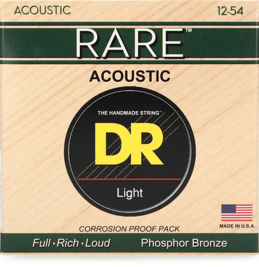 DR Strings RPM-12 Light RARE Phosphor Bronze Acoustic Guitar Strings