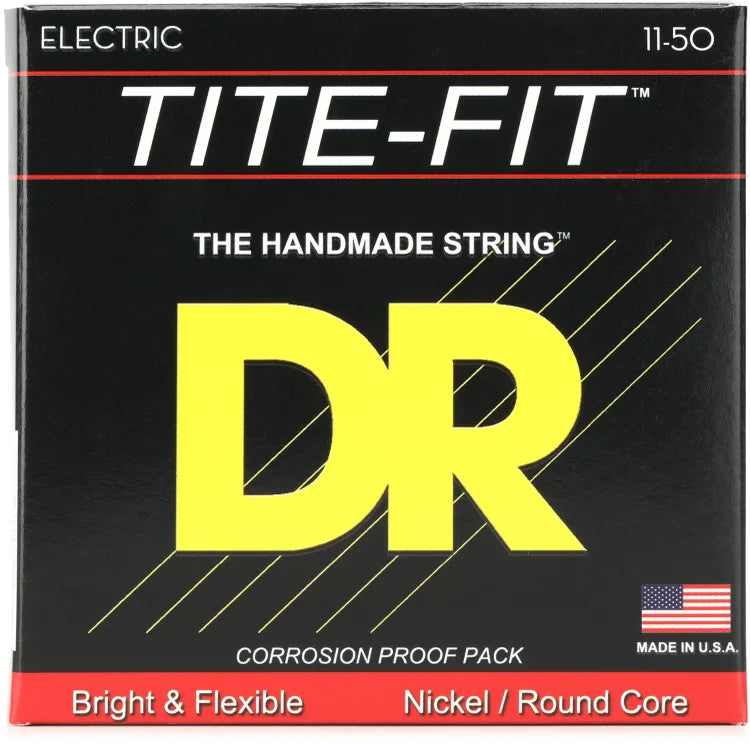 DR Tite-Fit Electric Guitar Strings 11-50 Nickel/Round Core