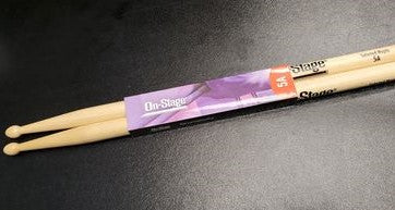 On-Stage Maple Drumsticks - 5A - Wood Tip