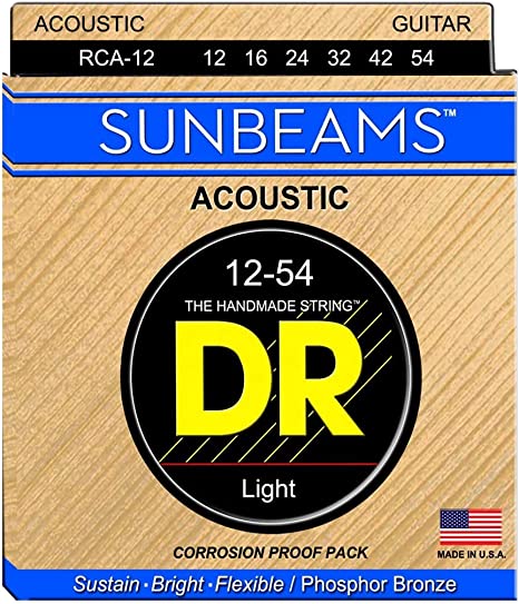 DR Sunbeams Acoustic Light Phosphor Bronze 12-54 Guitar Strings