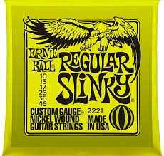 Ernie Ball 2221 Regular Slinky Nickel Wound Electric Guitar Strings - .010-.046