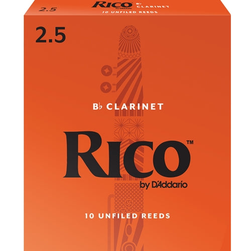 Rico RCA1025 Bb Clarinet Reeds 10 Pk, #2.5