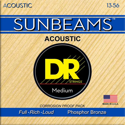 DR Sunbeams Acoustic Guitar Strings 13-56 Phosphor Bronze