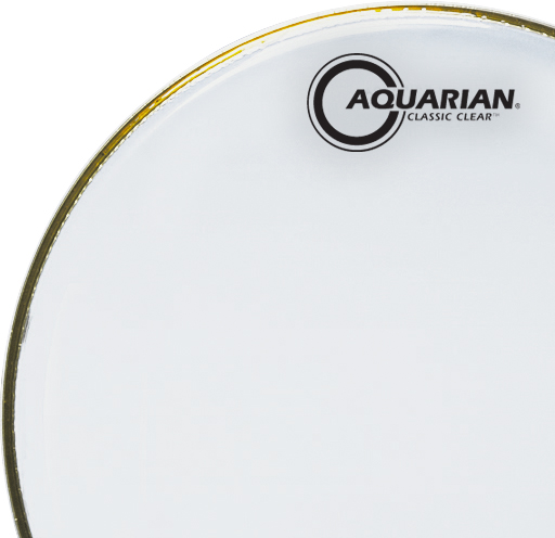 Aquarian Classic Clear Drumhead Black 16 in.