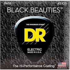 DR Strings BKB-45 Black Beauties Coated Steel Bass Guitar Strings - .045-.105 Medium