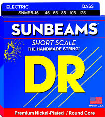 DR Strings Sunbeams Nickel Plated 5-String SHORT SCALE Bass Guitar Strings SNMR5-45 Med 45-125