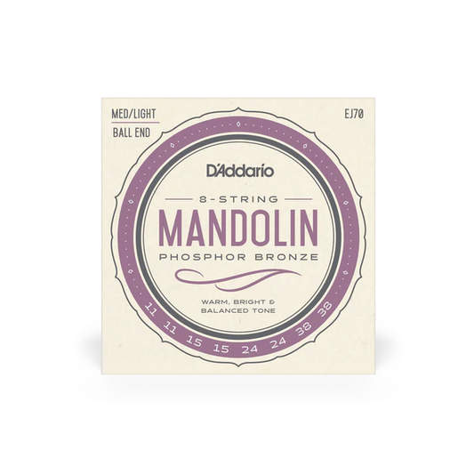 D'Addario phosphor Bronze Med/Light Ball End Mandolin Strings