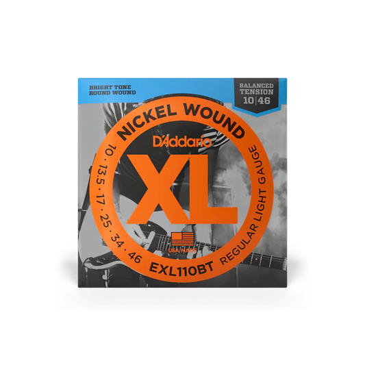 D'Addario XL Nickel Wound Balanced Tension Regular Light Gauge Electric Guitar Strings 10|46
