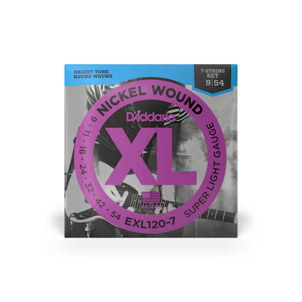 D'Addario 7-String XL Nickel Wound Super Extra Light Strings 9|54