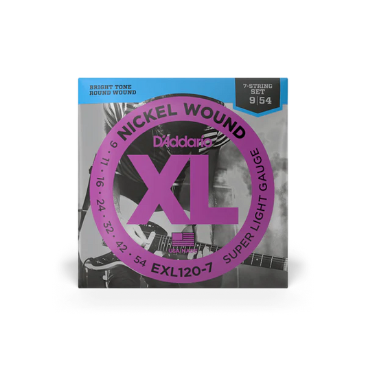 D'Addario 7-String XL Nickel Wound Super Extra Light Strings 9|54