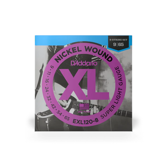D'Addario 8-String XL Nickel Wound Super Light Strings 9|65