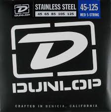 Dunlop DBS45125 Stainless Steel Bass Guitar Strings - .045-.125 Medium 5-string