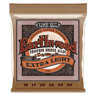 Ernie Ball 2150 Earthwood Phosophor Bronze Acoustic Guitar Strings - .010-.050 Extra Light