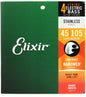 Elixir Nanoweb Electric Bass Strings Stainless Steel Light/Medium 45|105