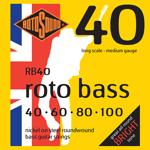 RotoSound Bass Guitar Strings 40-100 Long Scale-Medium Gauge